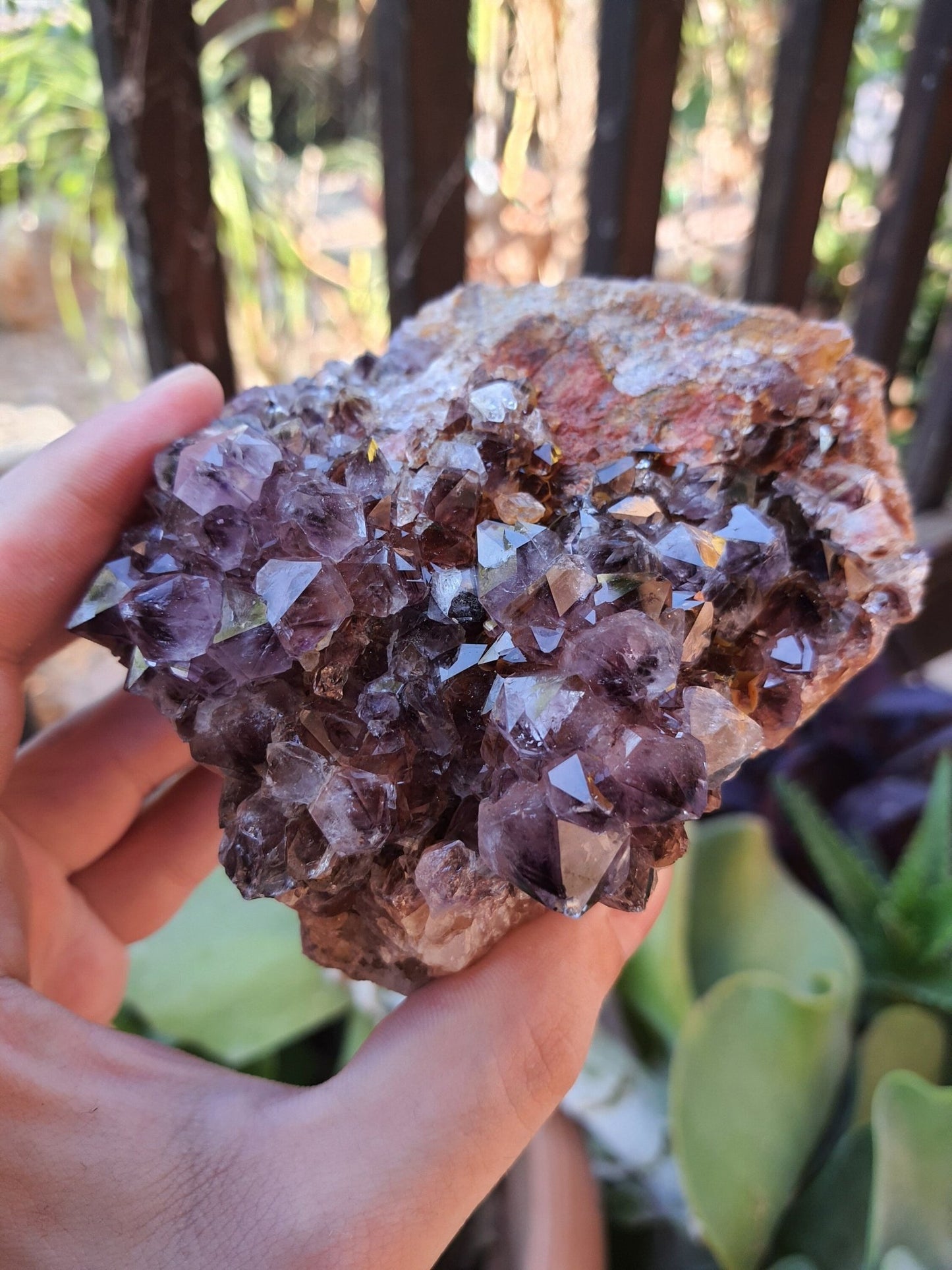 AAA Amethyst Druzy Cluster: 735gm Raw Quartz Crystal - LunarGem -