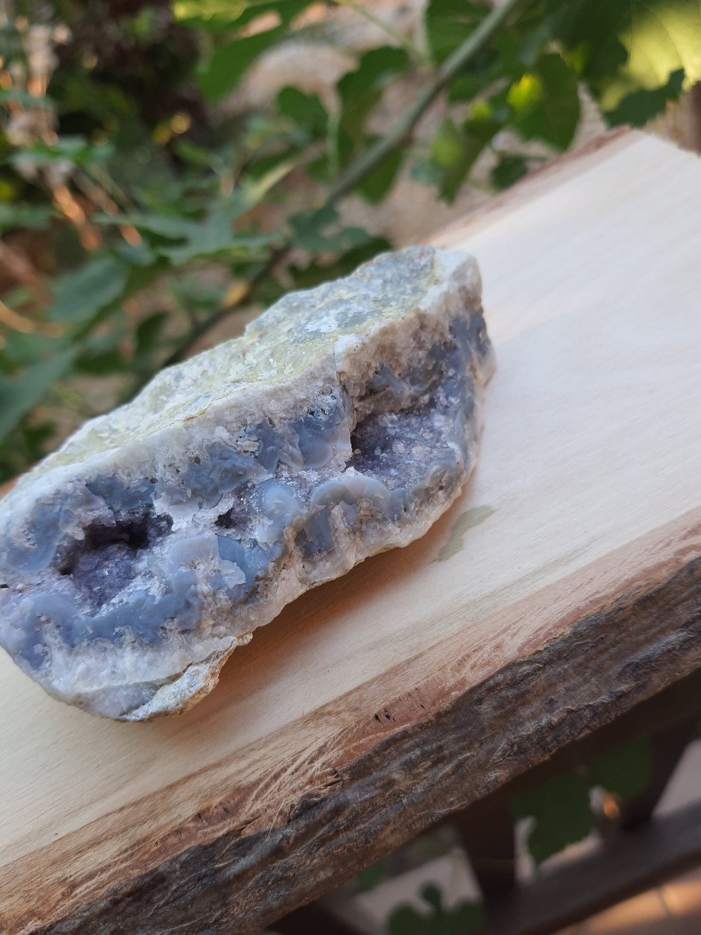Druzy Blue Lace Agate Cluster: Sparkly Geode Crystal (144g) - LunarGem -