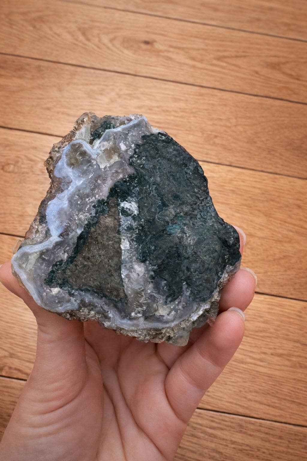 Brazilian Agate Druzy Quartz with Calcite, Natural Crystal Cluster, Quartz Geode Specimen, Healing Crystal Decor