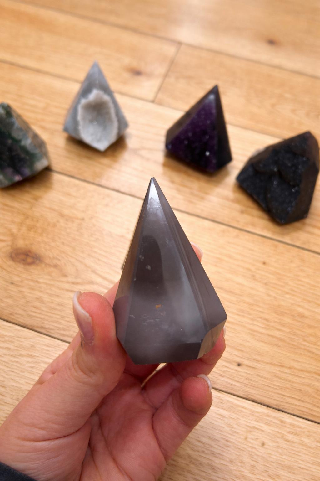 Druzy Crystal Point Set, Natural Geode Obelisk Bundle, Quartz Towers, One of a Kind Crystal Decor