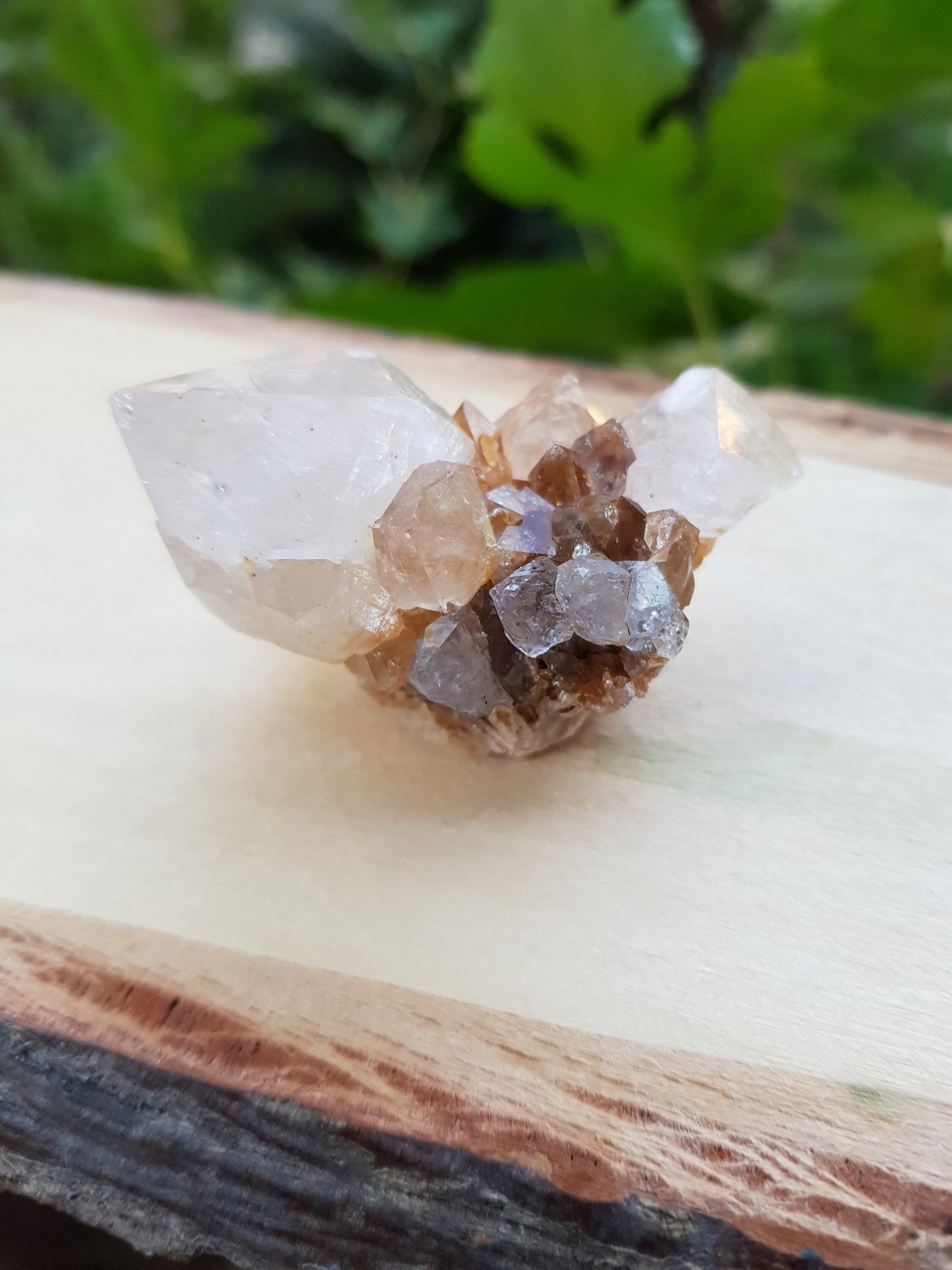 Natural Smoky Citrine Quartz Clusters, Mineral Specimen, Crystal Clusters - LunarGem -