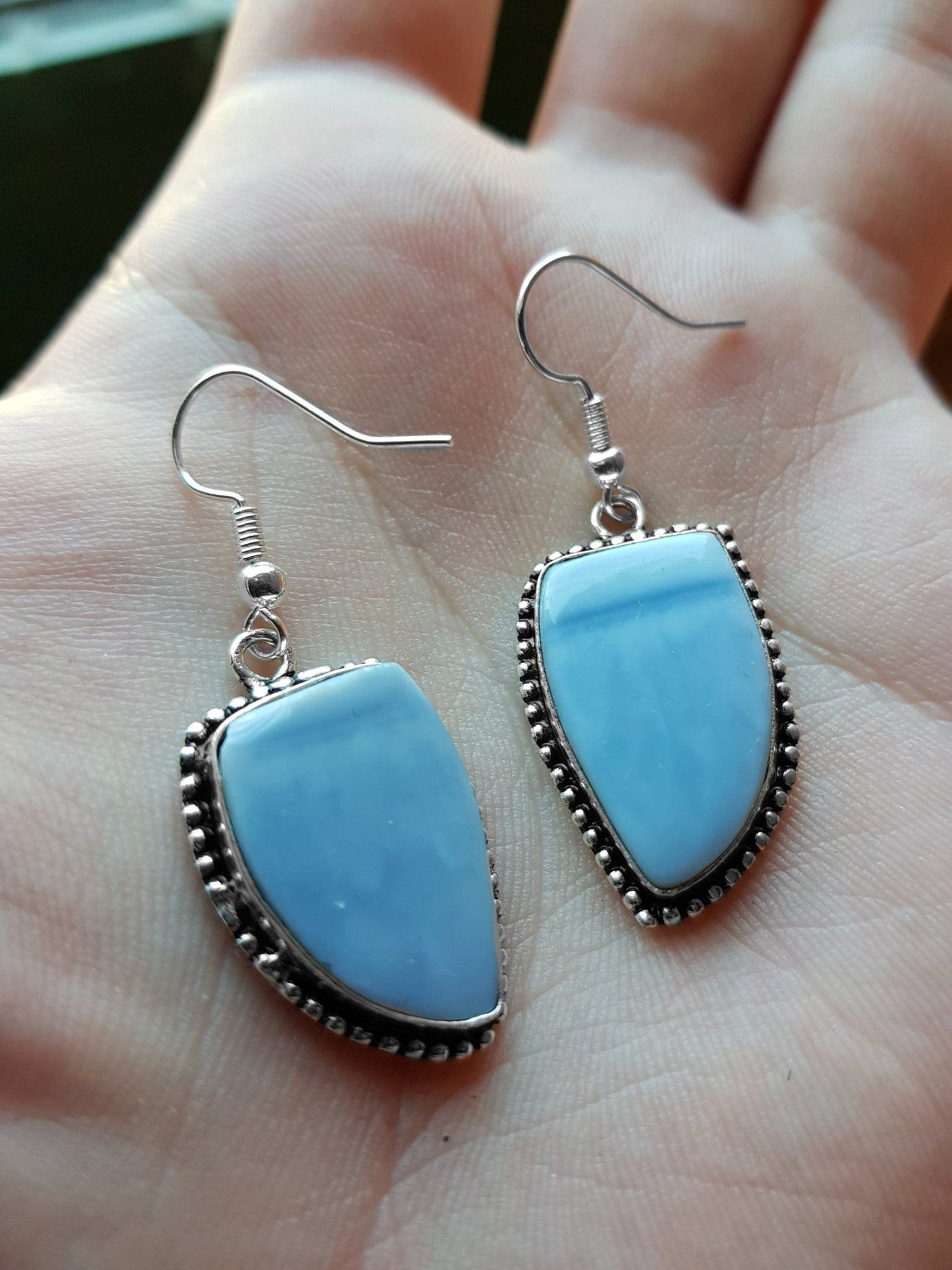 Owyhee Opal Sterling Silver Necklace and Earrings Set - LunarGem -