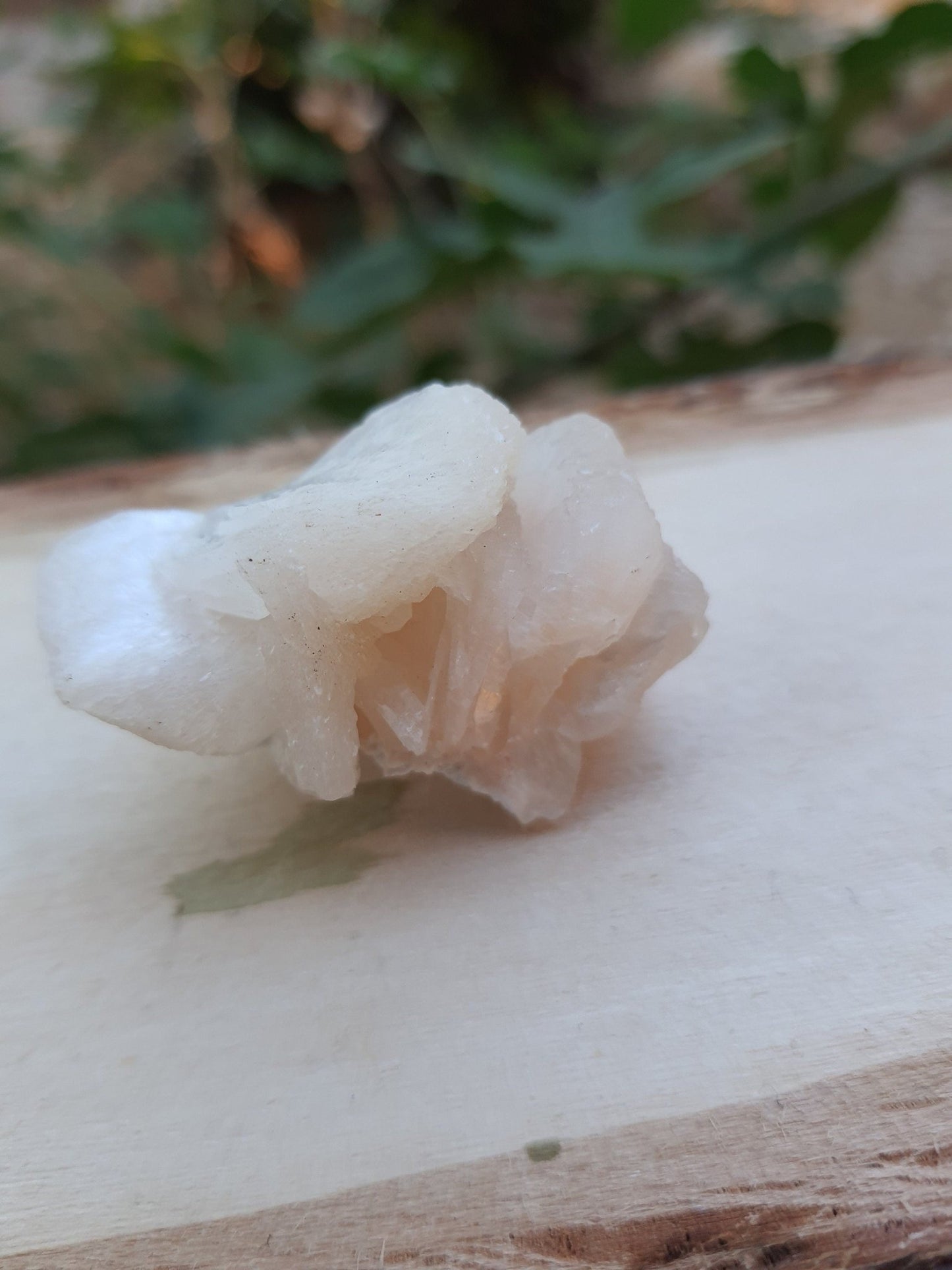 Peach Stilbite Crystal Cluster, Double Terminated Mineral Specimen, Nashik India - LunarGem -