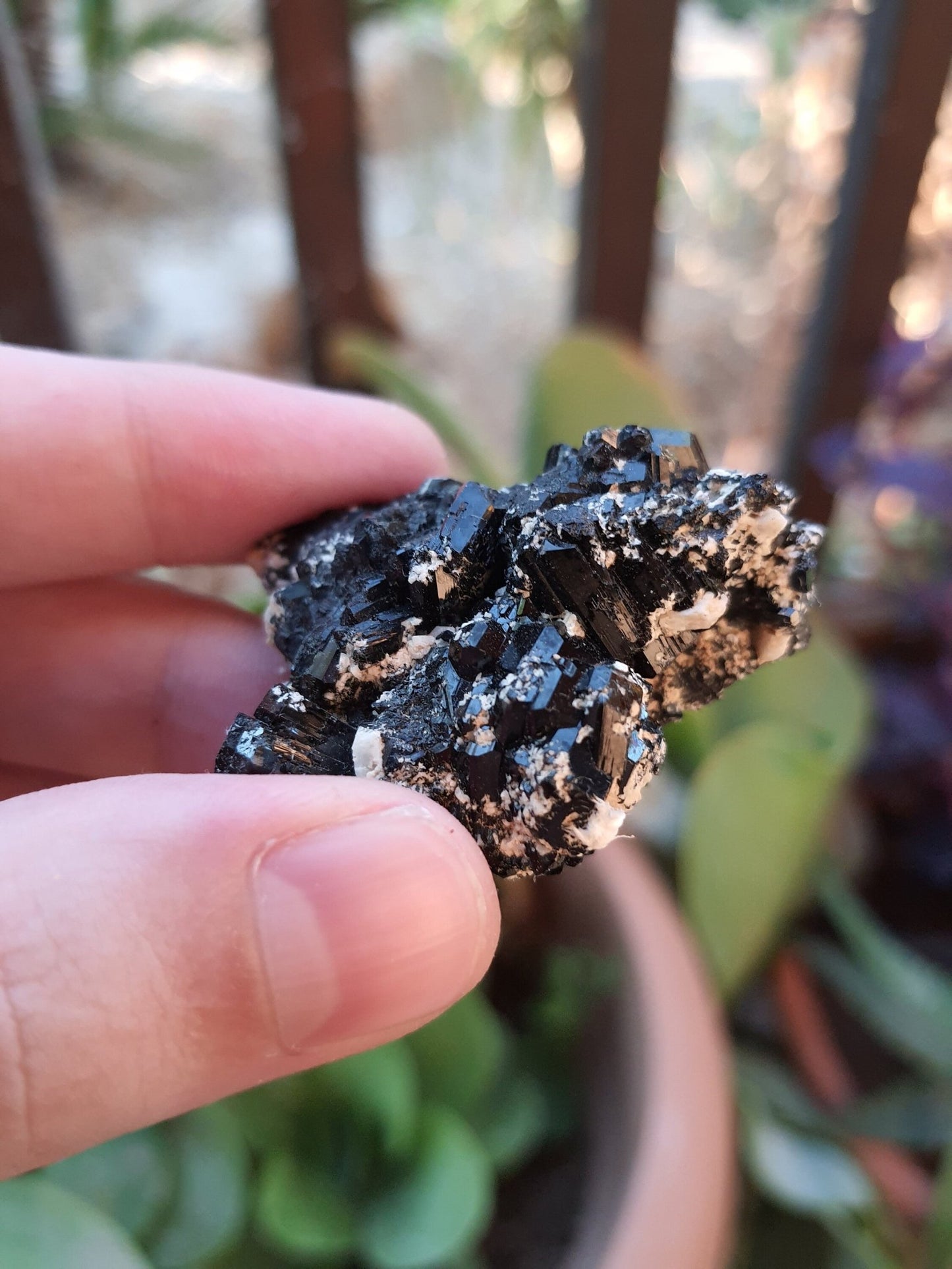 Tourmaline With Orthoclase Feldspar Natural Specimen, Raw Tourmaline crystal, 43g - LunarGem -