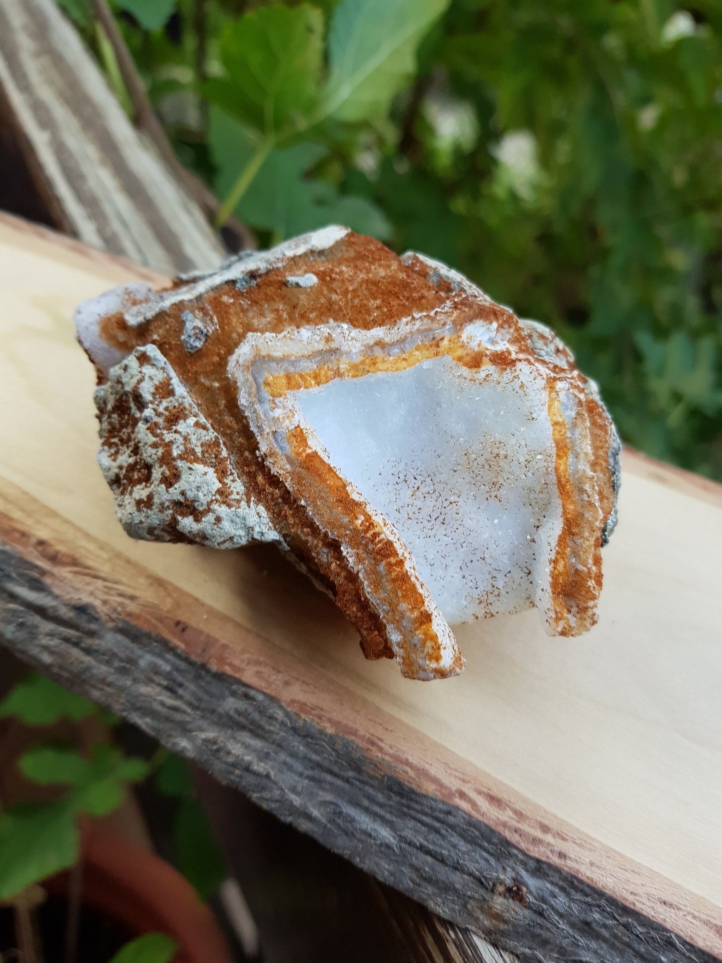 Druzy Blue Lace Agate, 275g Raw Blue Lace Agate Geode, Sparkly blue Lace Agate, Blue Agate Crystal, Blue Lace Agate, Raw Crystal Cluster - LunarGem -