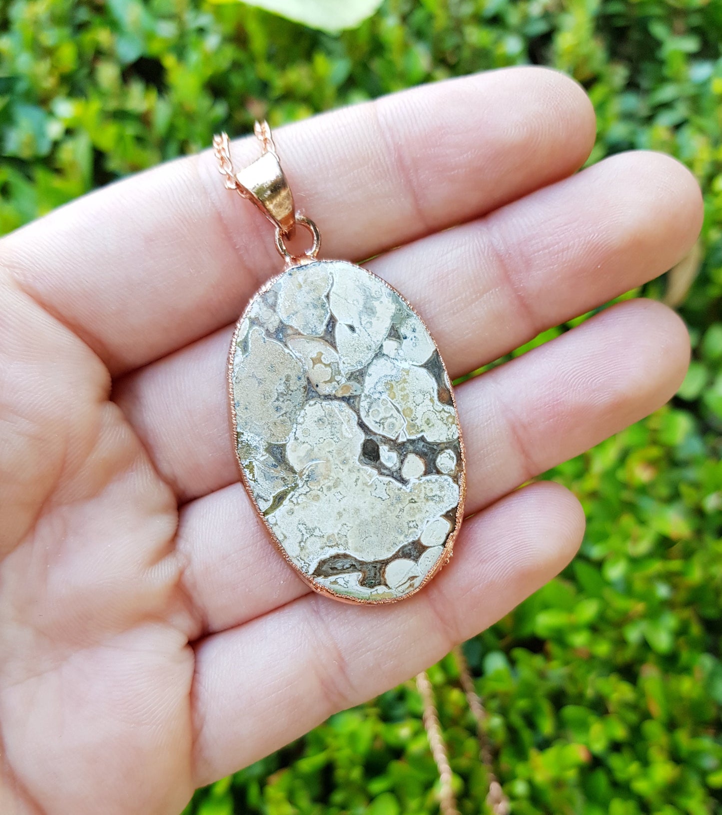 Cobra Jasper Copper Pendant Electroformed Necklace GypsyJewelry