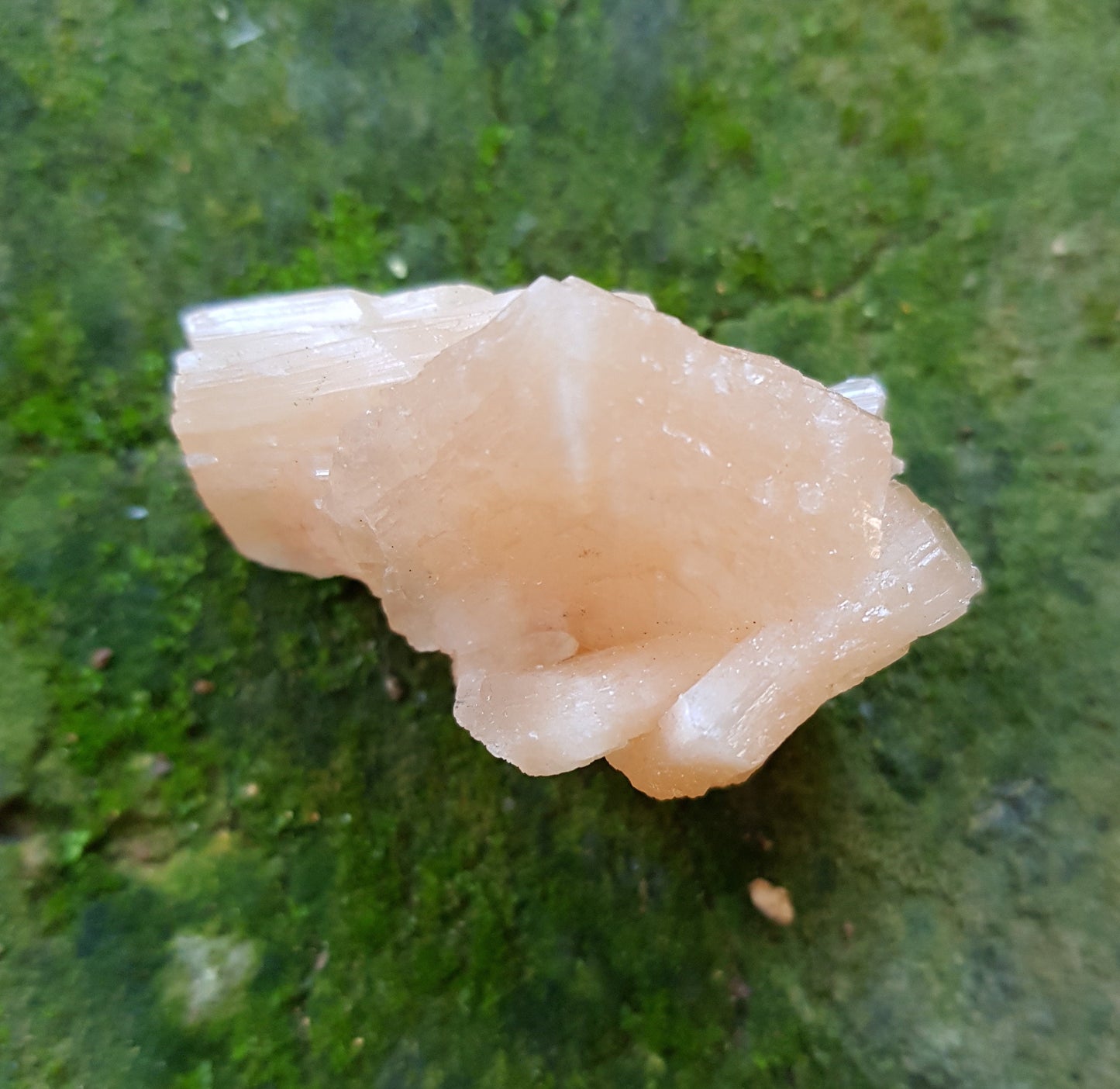 Small Natural Peach Stilbite Crystal, Double Terminated Mineral, Healing Crystal, Mineral Specimen