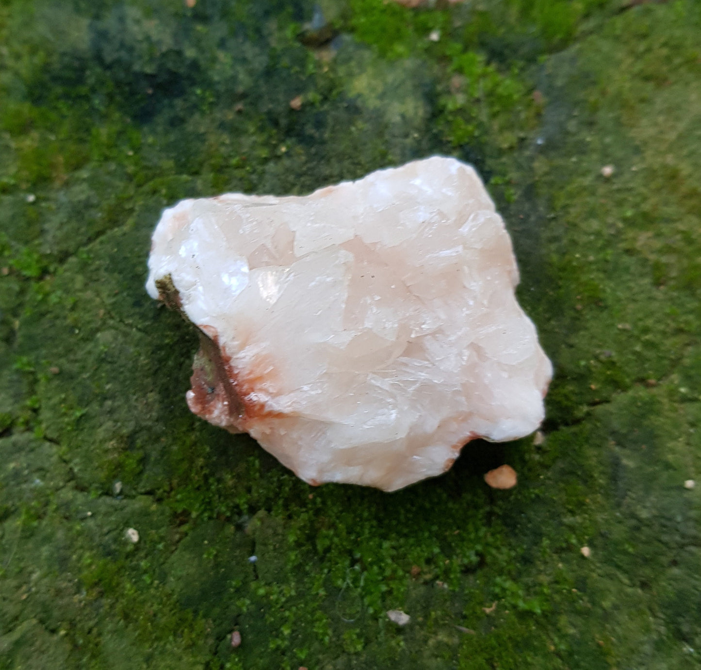 Small Light Orange Heulandite Cluster Mineral Specimen