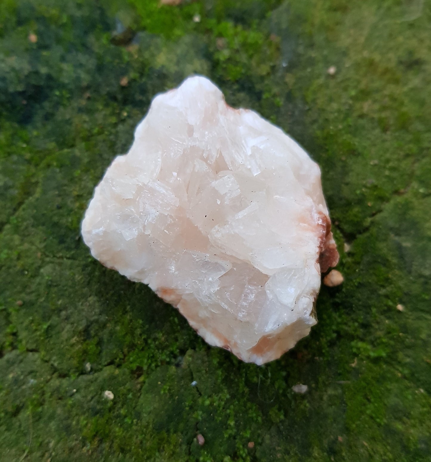 Small Light Orange Heulandite Cluster Mineral Specimen