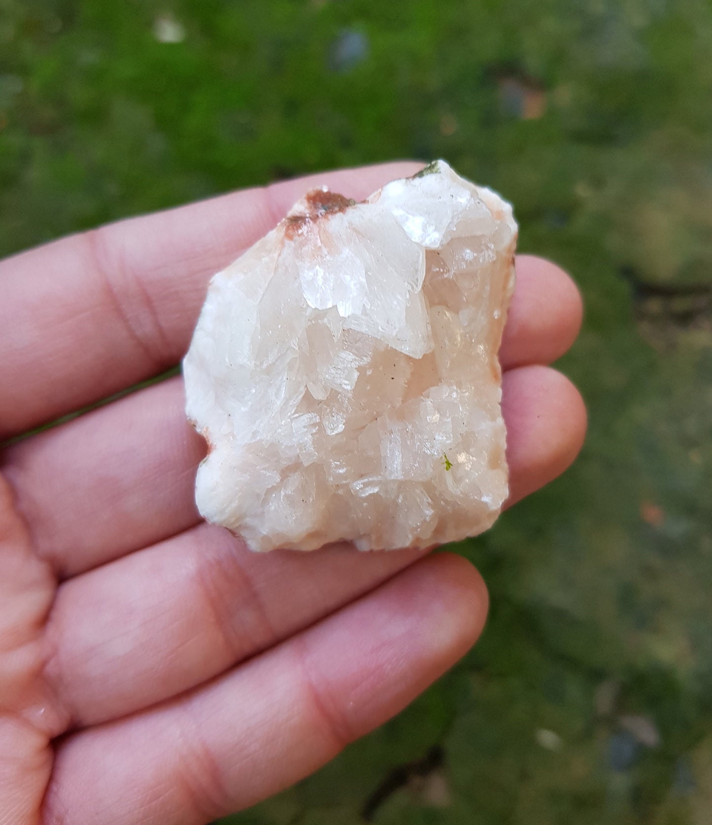 Small Light Orange Heulandite Cluster Mineral Specimen