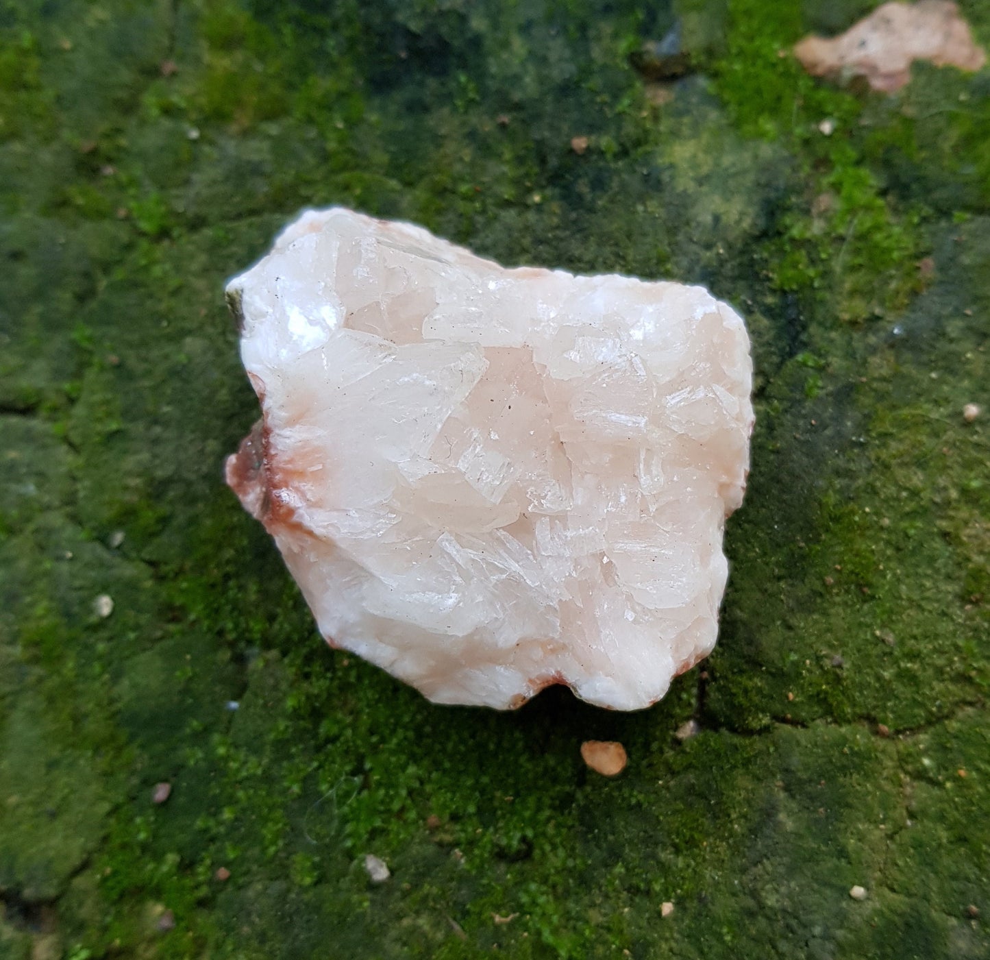 Small Light Orange Heulandite Cluster Mineral Specimen