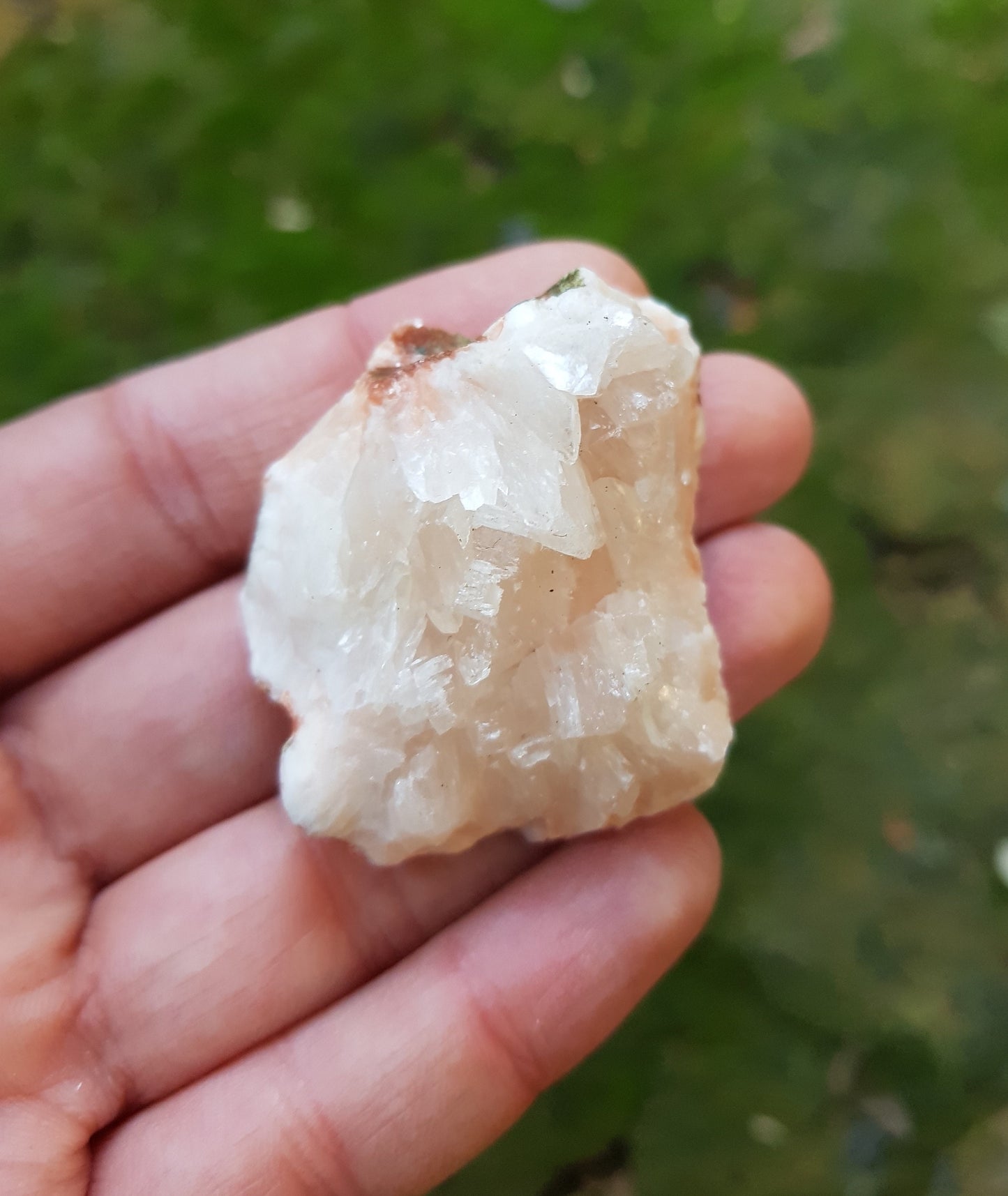 Small Light Orange Heulandite Cluster Mineral Specimen
