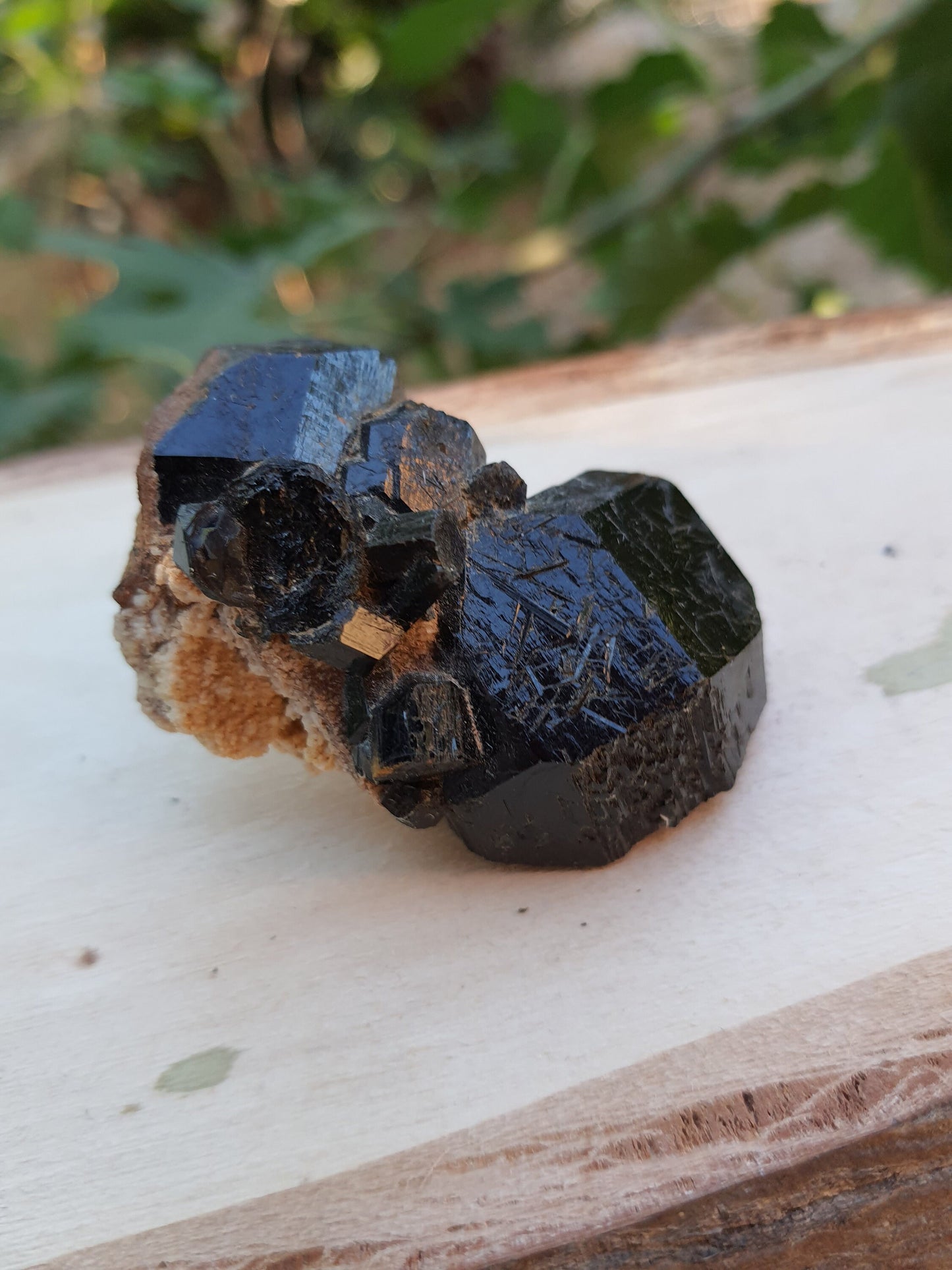 Tourmaline With Orthoclase Feldspar Natural Specimen, Raw Tourmaline crystal, 54g