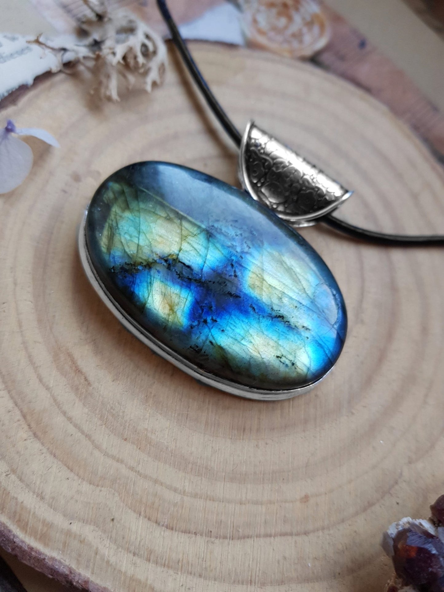 Top Grade Labradorite Pendant In Sterling Silver Statement Pendant Boho Jewellery GypsyJewelry Unique Gift For Women One Of A Kind Jewellery - LunarGem -