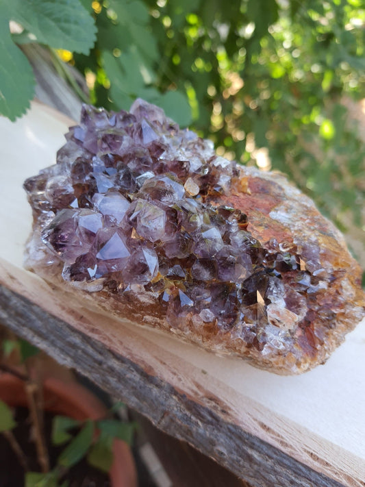 AAA Amethyst Druzy Cluster: 735gm Raw Quartz Crystal - LunarGem - 
