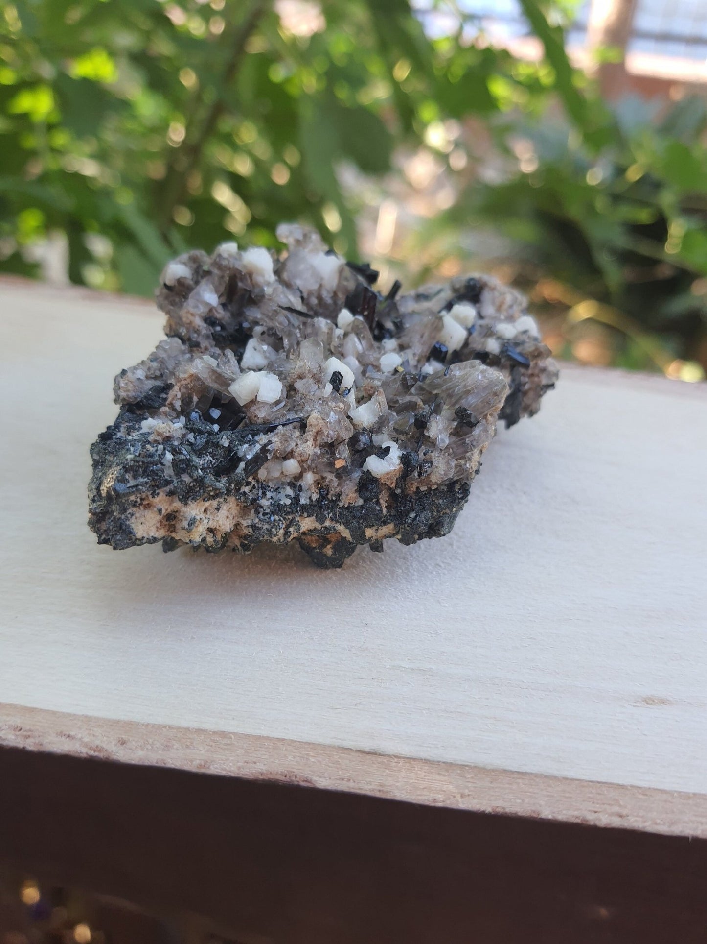 Aegirine, Orthoclase & Smoky Quartz Specimen: Raw Crystal from Malawi (122g) - LunarGem - 