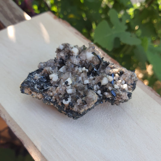 Aegirine, Orthoclase & Smoky Quartz Specimen: Raw Crystal from Malawi (122g) - LunarGem - 