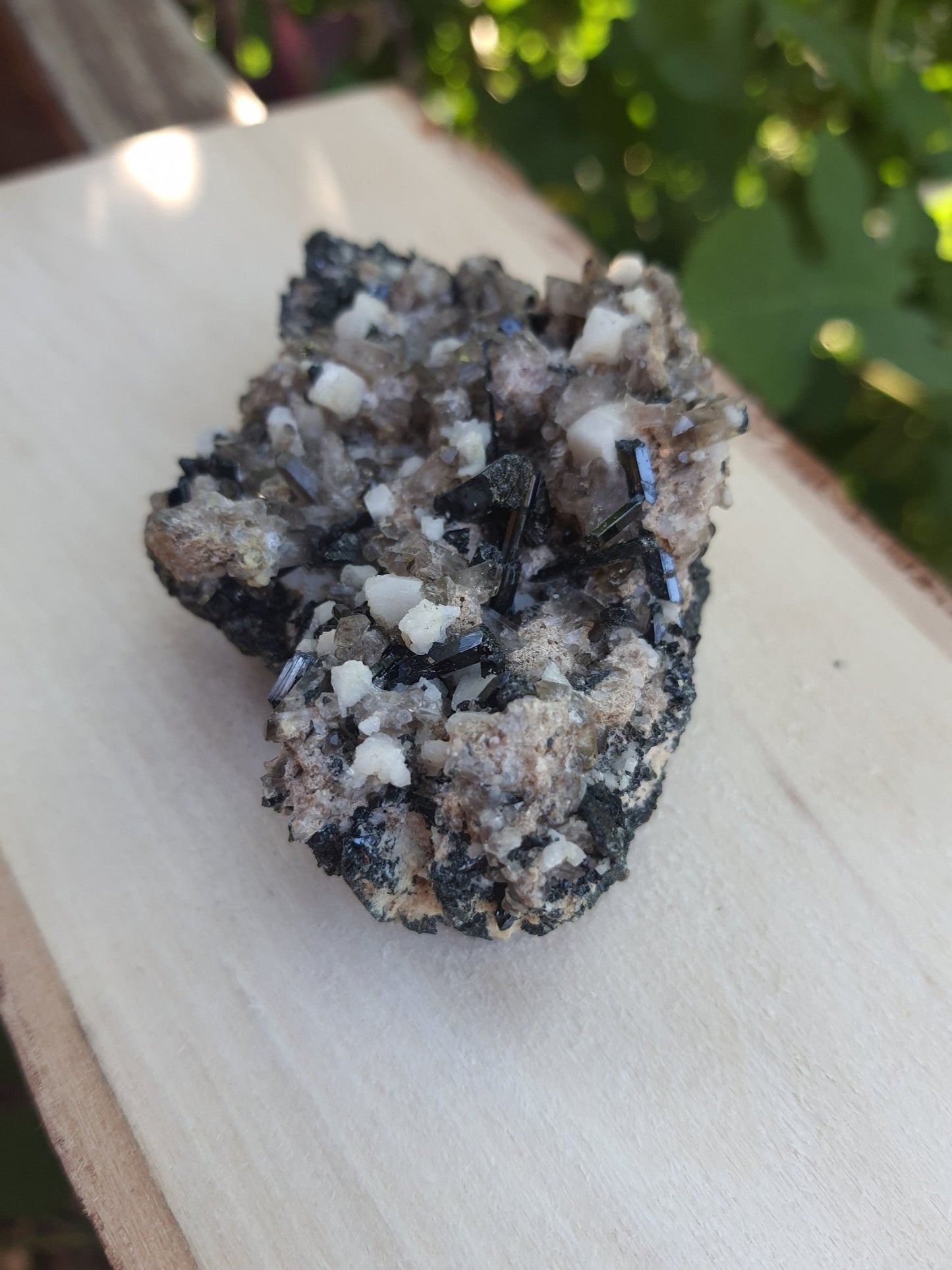 Aegirine, Orthoclase & Smoky Quartz Specimen: Raw Crystal from Malawi (122g) - LunarGem - 