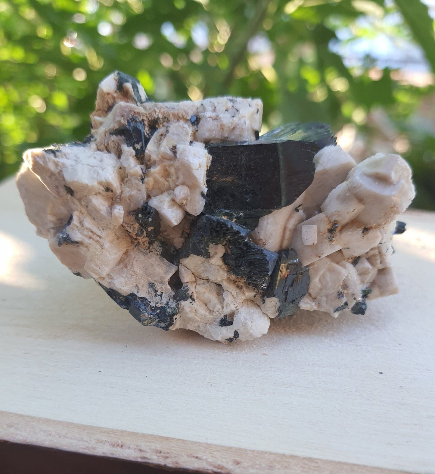 Aegirine with Orthoclase Specimen: Raw Crystal Blade from Malawi (155g) - LunarGem - 