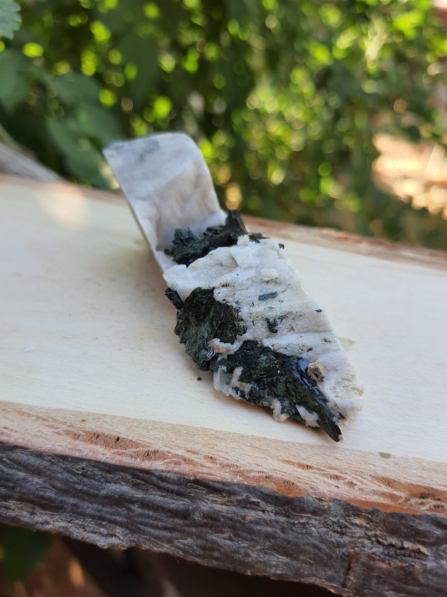 Aegirine with Orthoclase Specimen: Raw Crystal Blade from Malawi - LunarGem - 