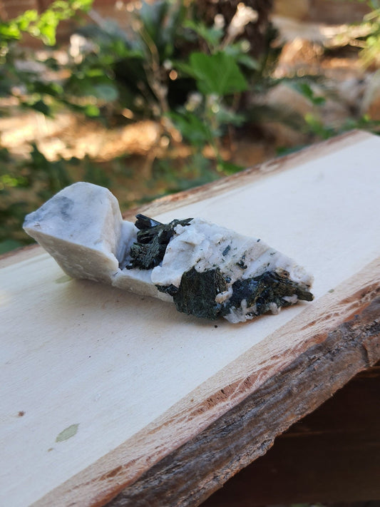 Aegirine with Orthoclase Specimen: Raw Crystal Blade from Malawi - LunarGem - 