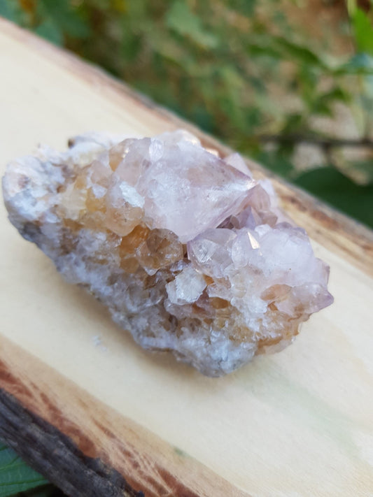 Amethyst Spirit Quartz Cluster: South African Cactus Quartz (119gm) - LunarGem - 