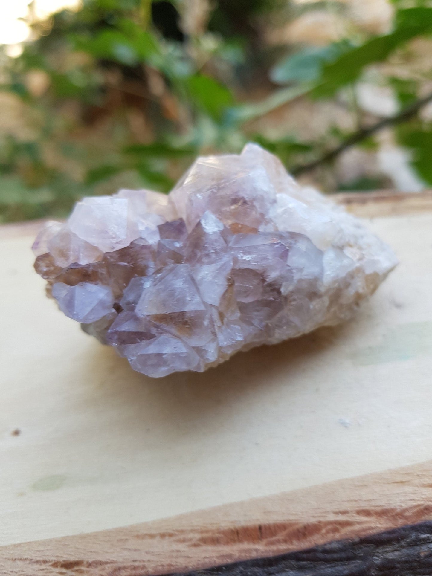 Amethyst Spirit Quartz Cluster: South African Cactus Quartz (119gm) - LunarGem - 