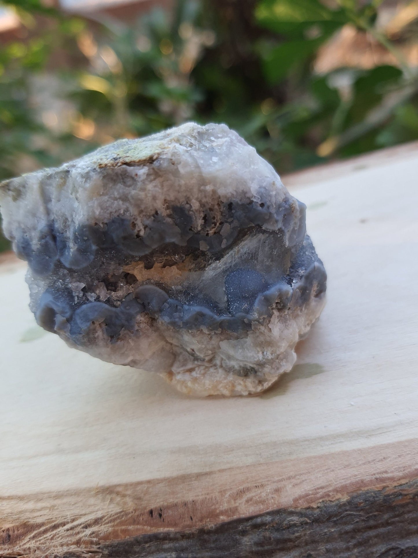 Blue Lace Agate Cluster: Sparkly Druzy Geode (91g) - LunarGem - 