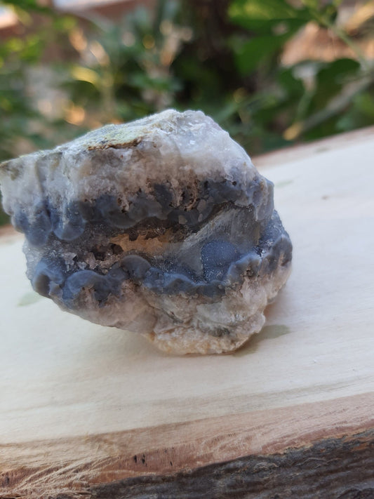 Blue Lace Agate Cluster: Sparkly Druzy Geode (91g) - LunarGem - 
