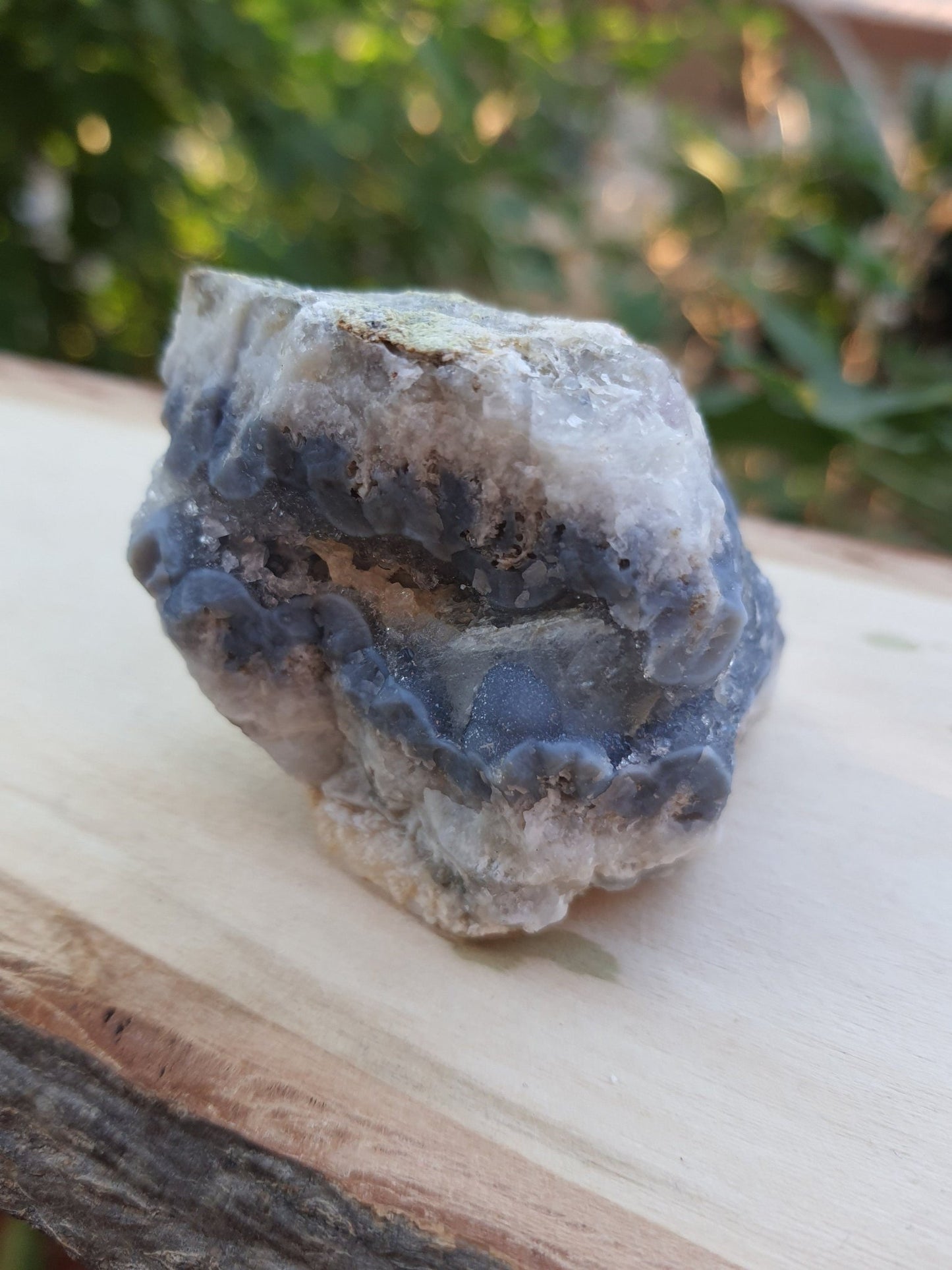 Blue Lace Agate Cluster: Sparkly Druzy Geode (91g) - LunarGem - 