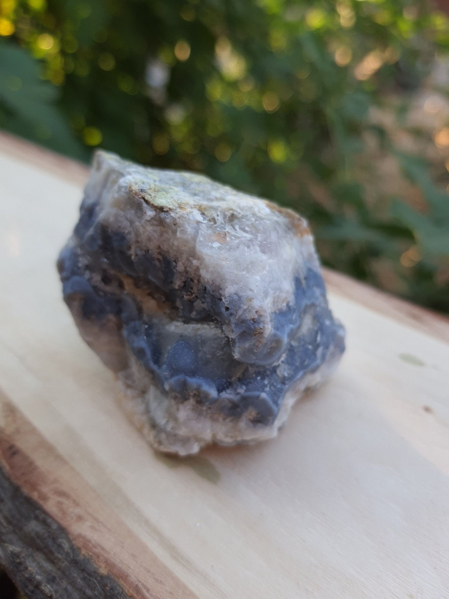 Blue Lace Agate Cluster: Sparkly Druzy Geode (91g) - LunarGem - 