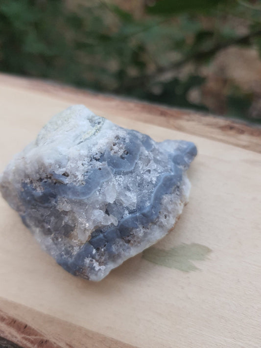 Blue Lace Agate Cluster, Sparkly Druzy Geode, Raw Crystal, Malawi (82g) - LunarGem - 