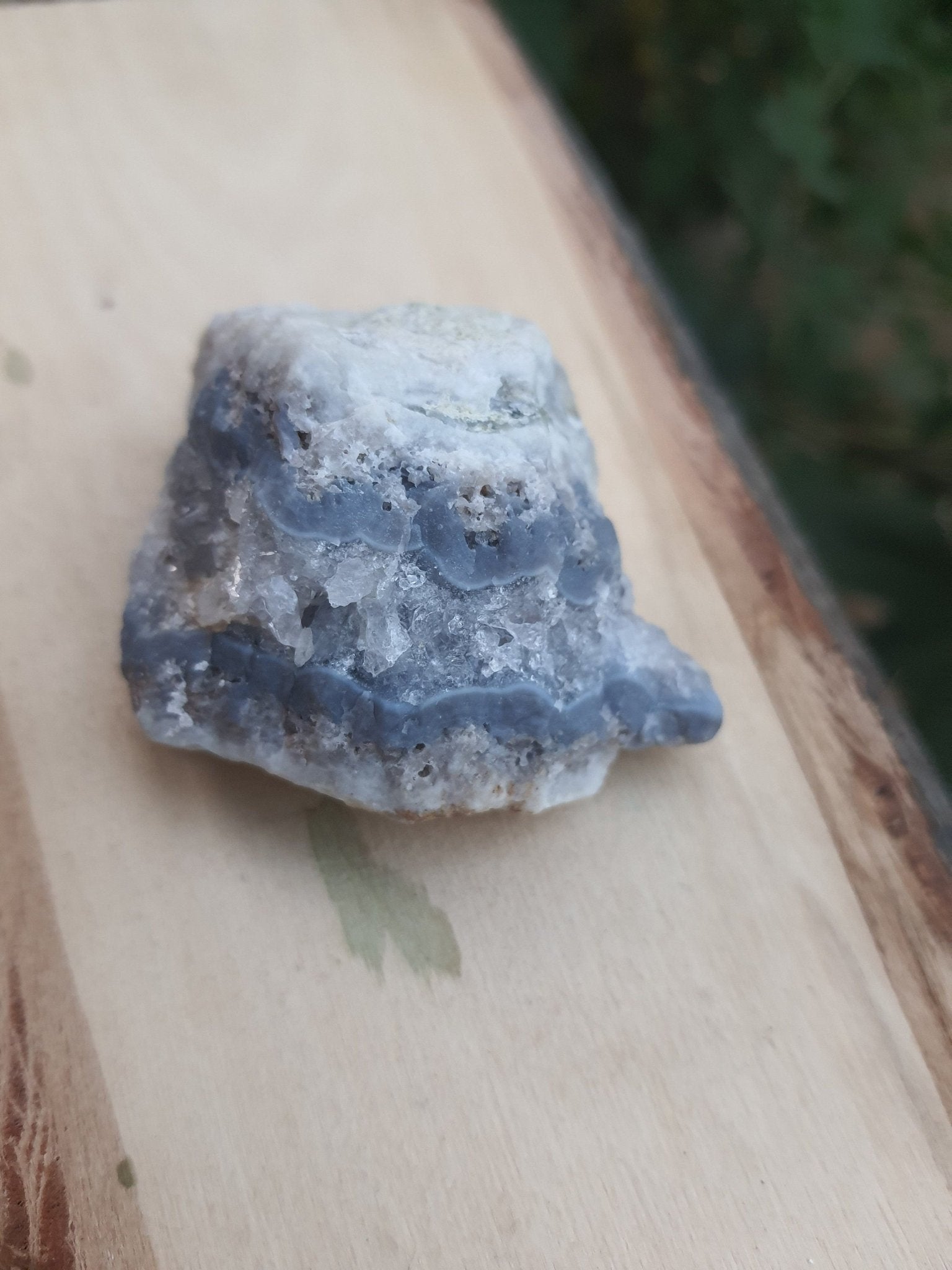 Blue Lace Agate Cluster, Sparkly Druzy Geode, Raw Crystal, Malawi (82g) - LunarGem - 