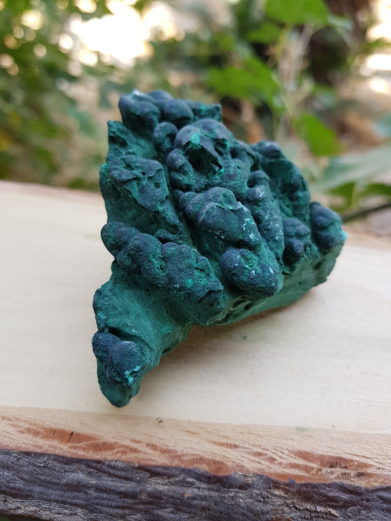 Botryoidal Malachite Specimen: Raw Congo Mineral (203g) - LunarGem - 