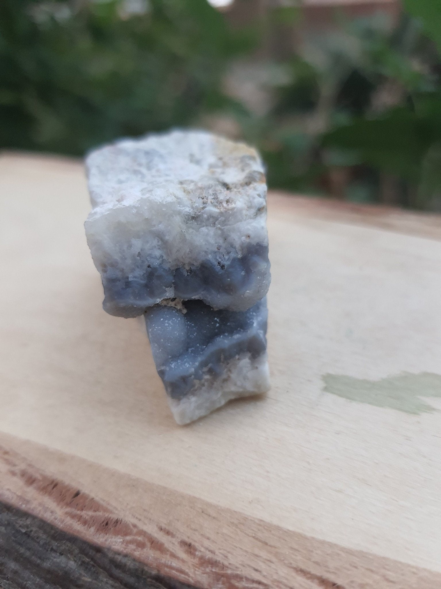 Druzy Blue Lace Agate Cluster, Raw Crystal Geode (66g) - LunarGem - 