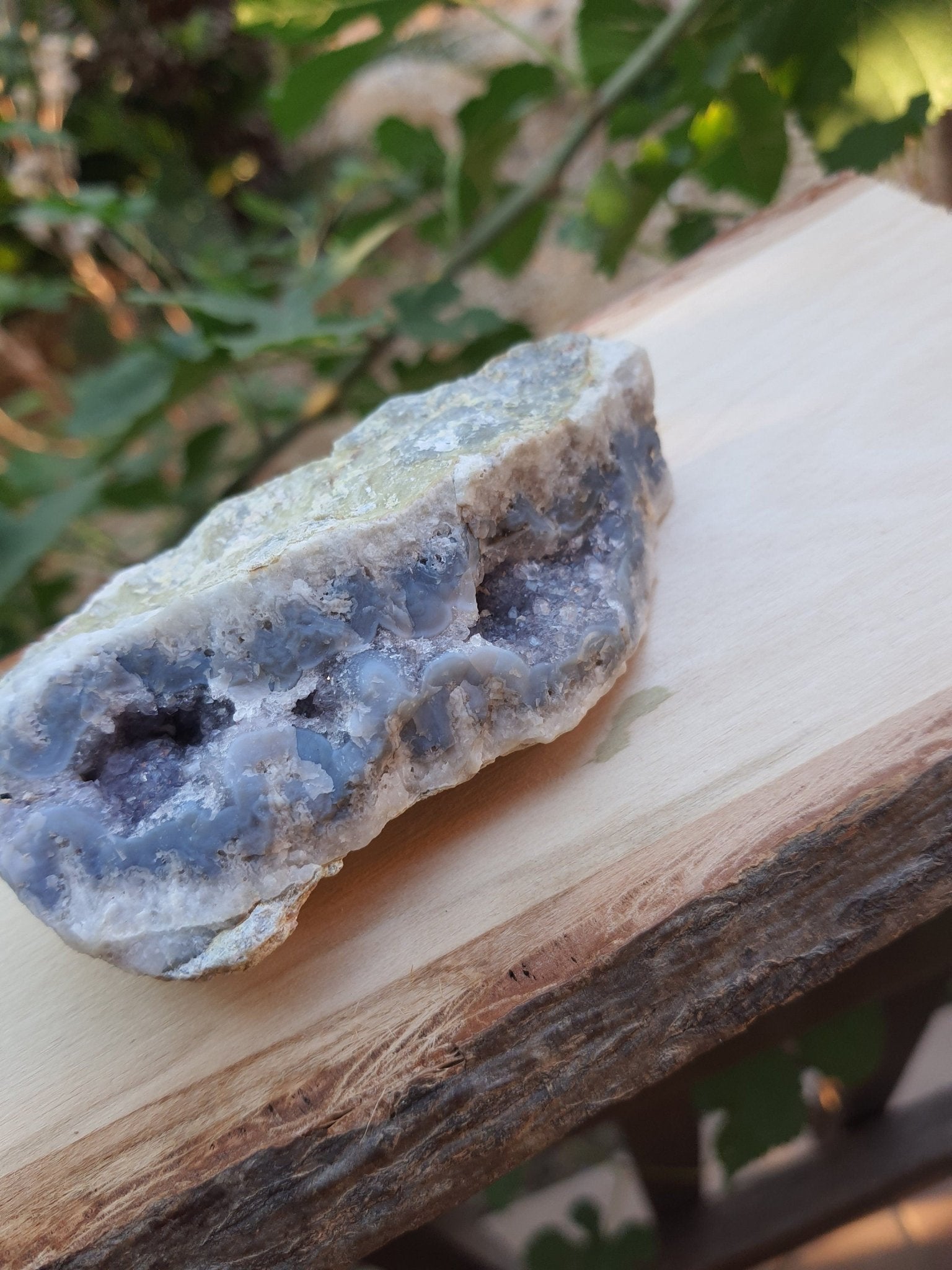 Druzy Blue Lace Agate Cluster: Sparkly Geode Crystal (144g) - LunarGem - 
