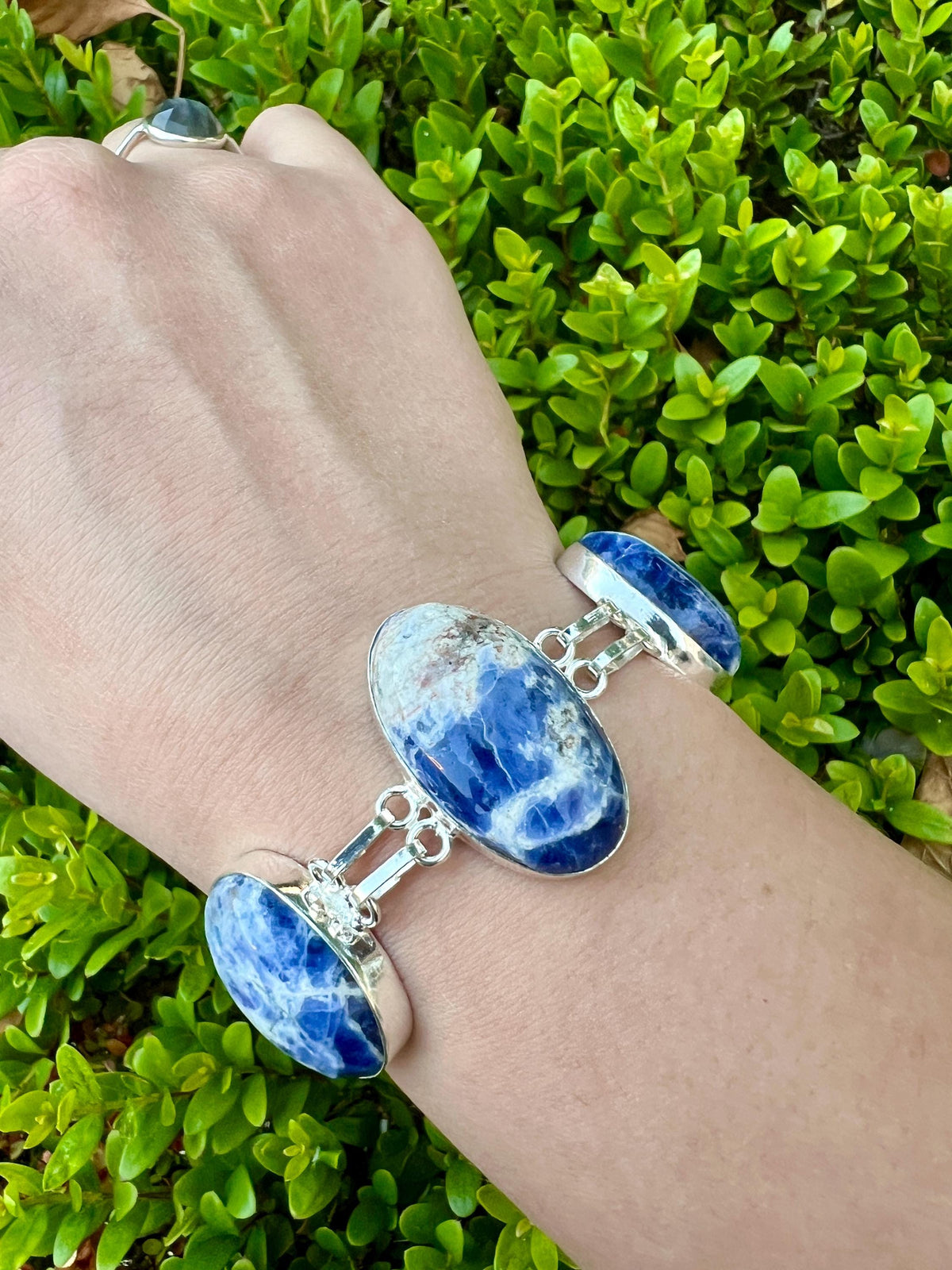 Adjustable Sodalite Bracelet In Sterling Silver Multi Stone Bracelet GypsyJewelry