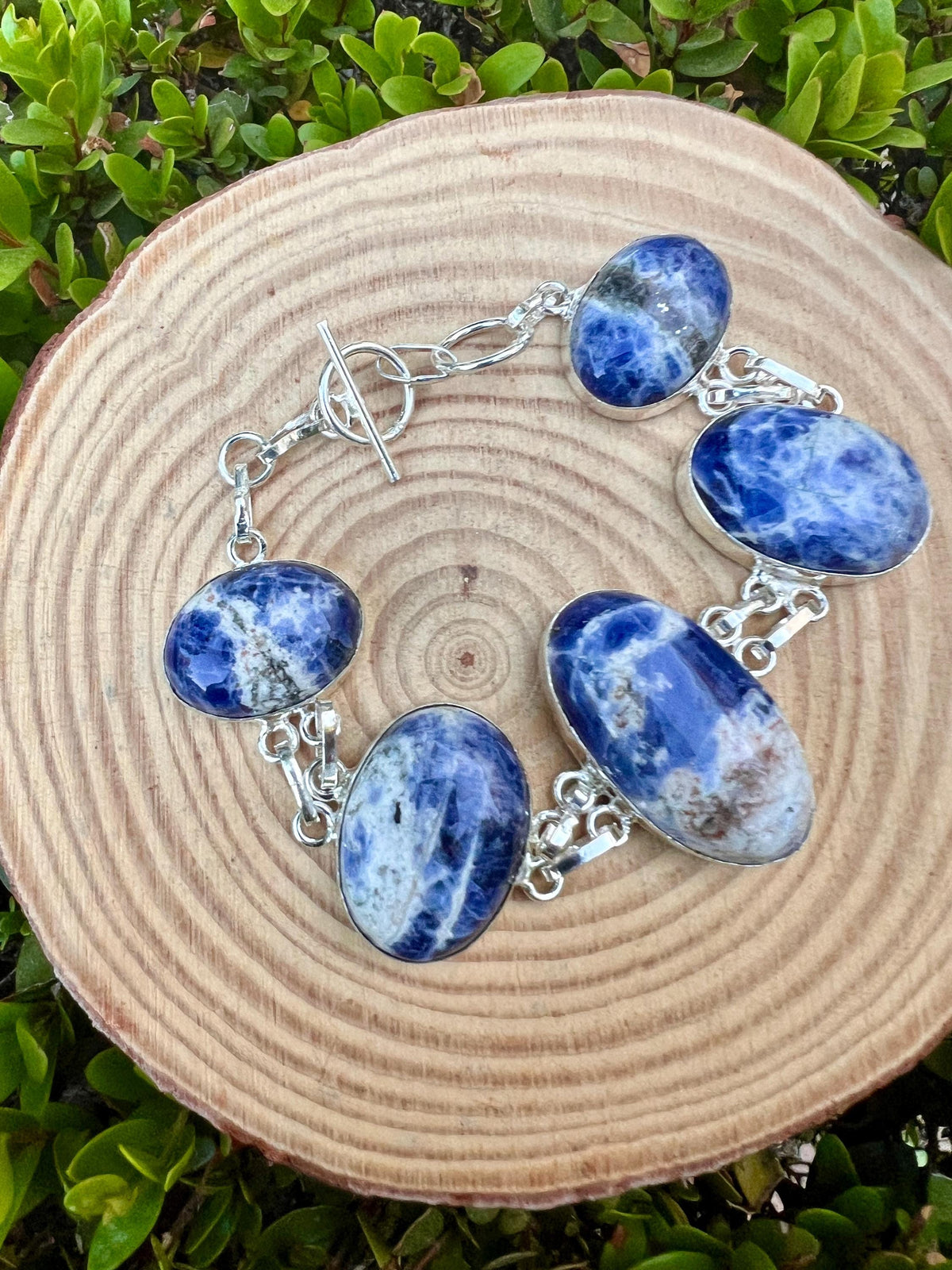 Adjustable Sodalite Bracelet In Sterling Silver Multi Stone Bracelet GypsyJewelry