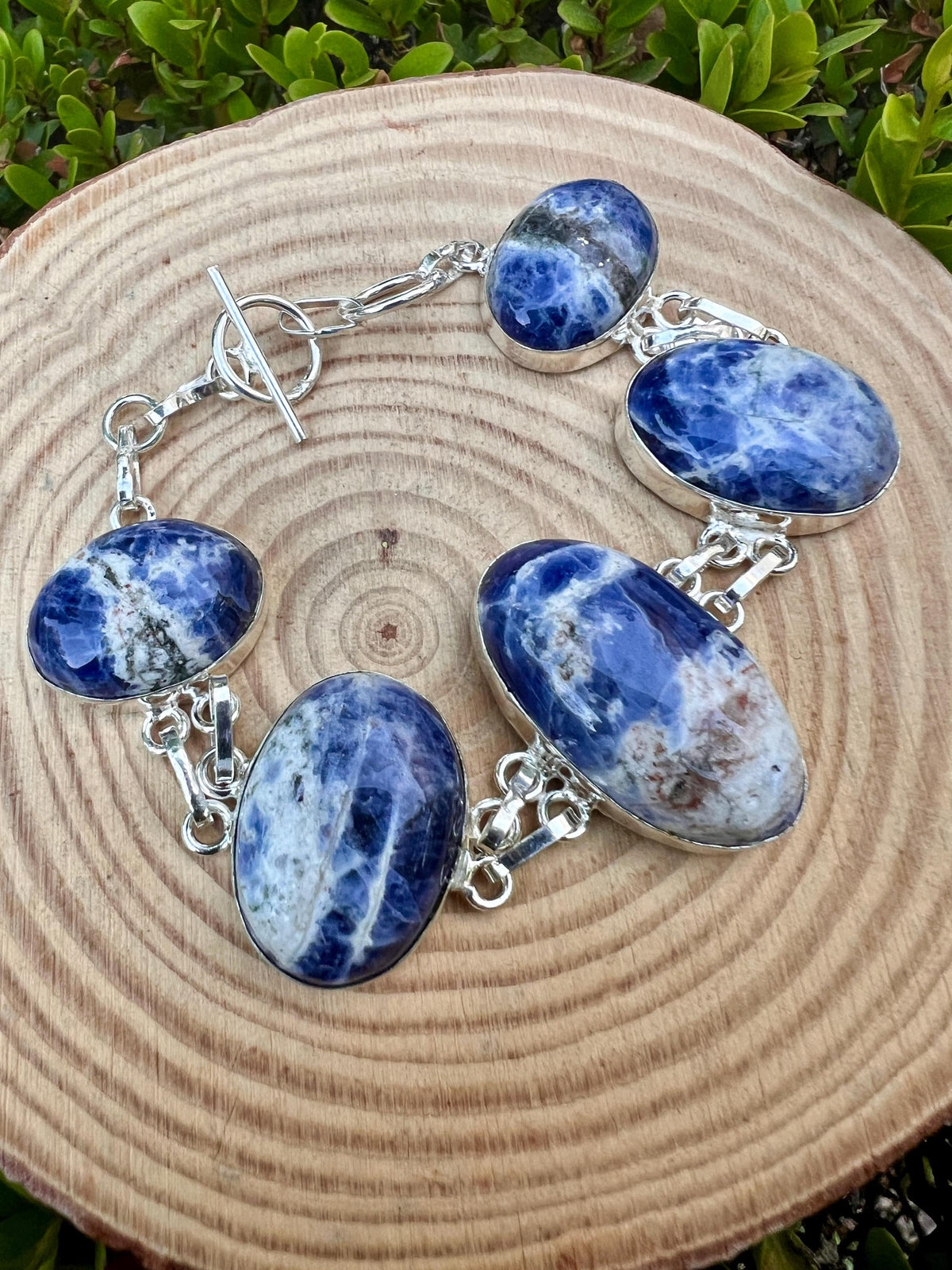 Adjustable Sodalite Bracelet In Sterling Silver Multi Stone Bracelet GypsyJewelry