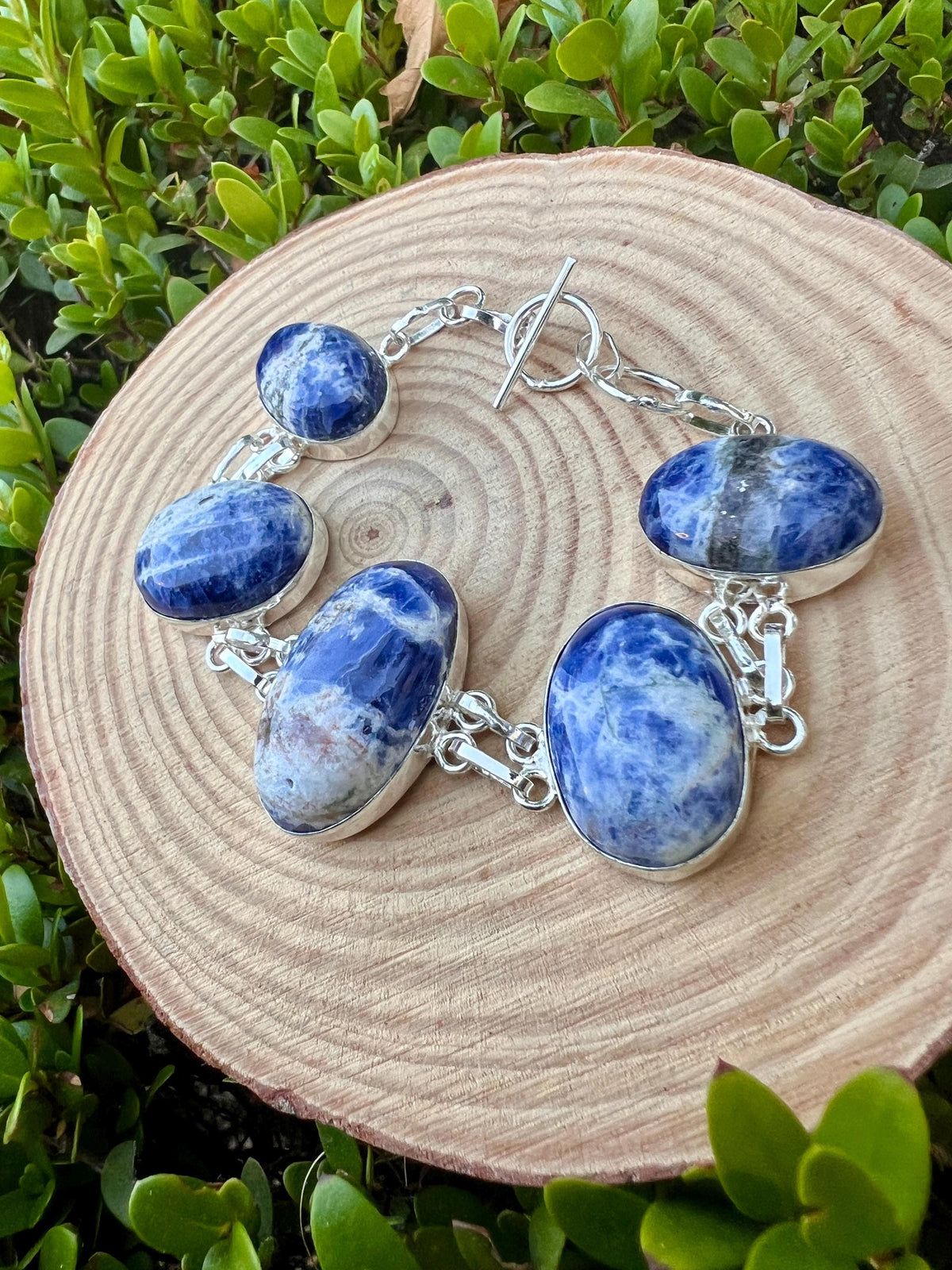 Adjustable Sodalite Bracelet In Sterling Silver Multi Stone Bracelet GypsyJewelry