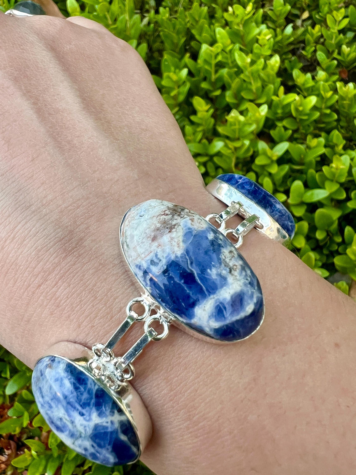 Adjustable Sodalite Bracelet In Sterling Silver Multi Stone Bracelet GypsyJewelry