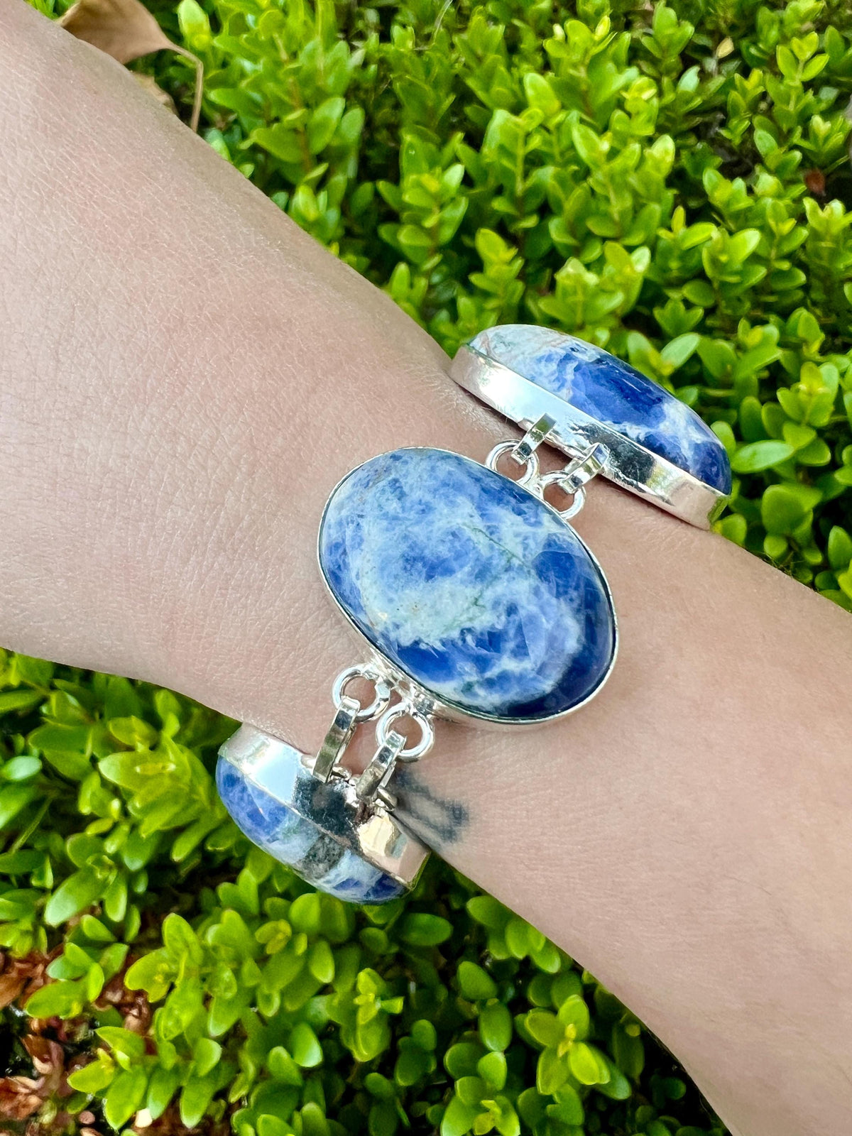 Adjustable Sodalite Bracelet In Sterling Silver Multi Stone Bracelet GypsyJewelry