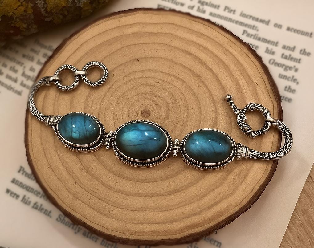 Labradorite Bracelet In Sterling Silver