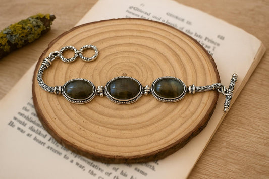 Labradorite Bracelet In Sterling Silver