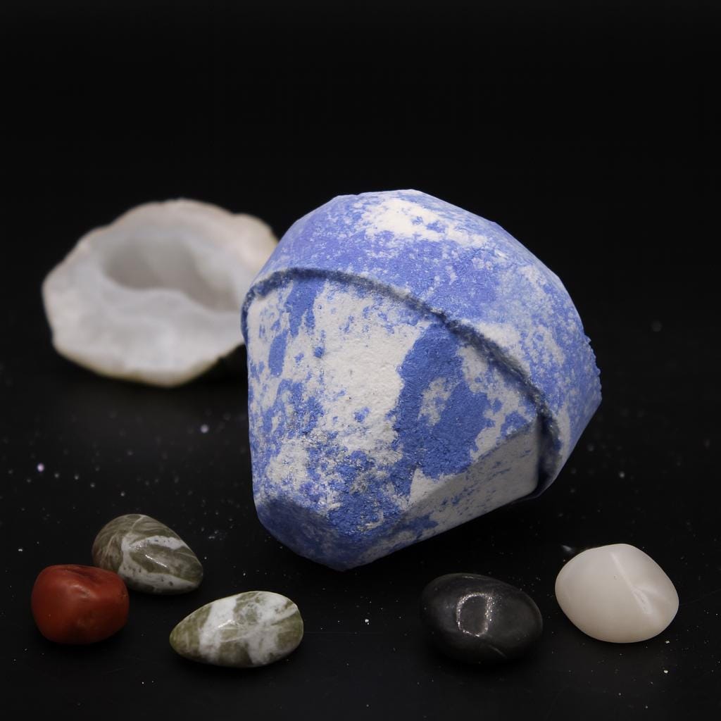Gemstone Bath Bomb, Crystal Surprise Bath Bomb, Eco Glitter Bath Bomb Gift