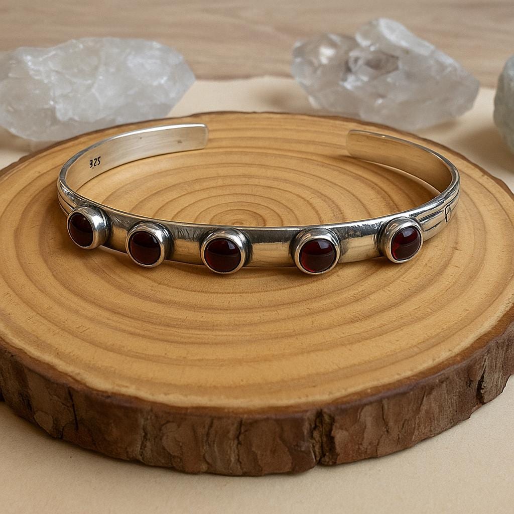 Adjustable Gemstone Bracelet In Sterling Silver, Moonstone Amethyst Garnet Bracelets