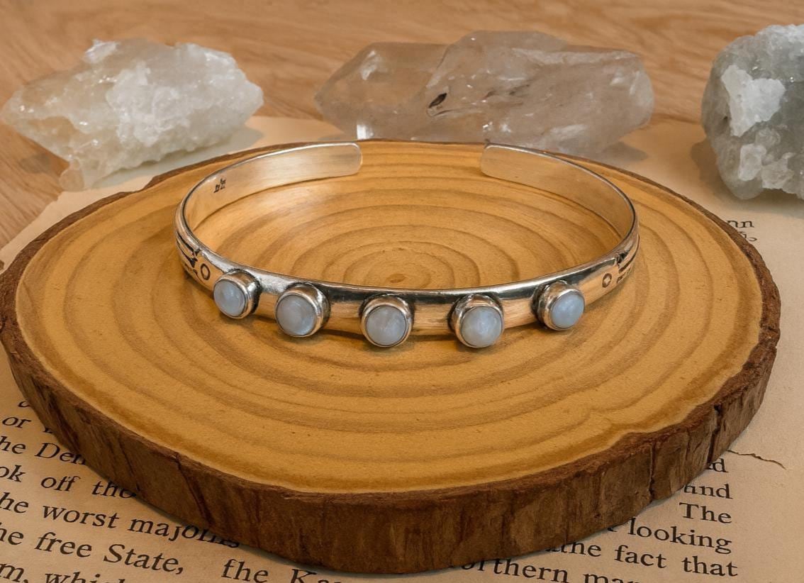 Adjustable Gemstone Bracelet In Sterling Silver, Moonstone Amethyst Garnet Bracelets