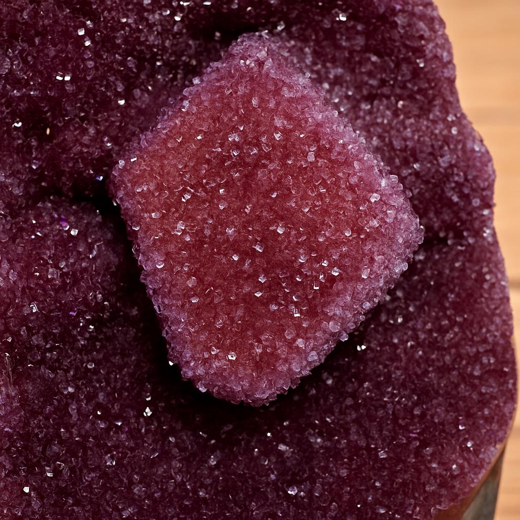 Druzy Amethyst with Rare Calcite Inclusion, Large Collector Specimen, Rare Mineral Display Piece 1261g