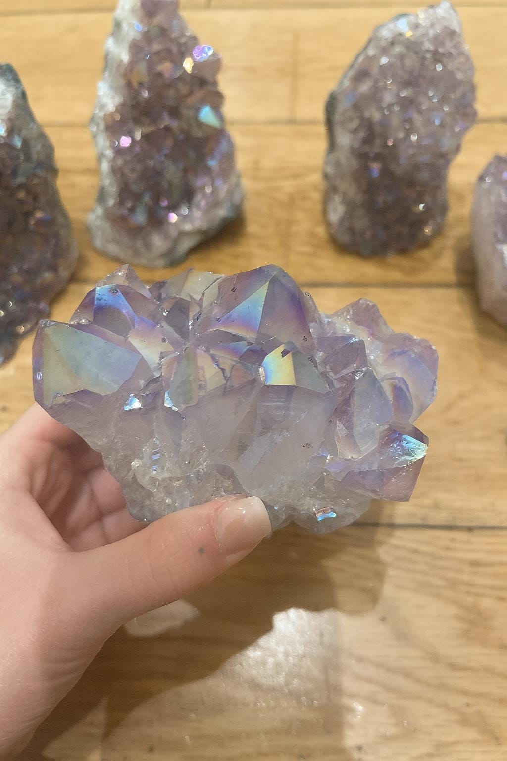 Aura Amethyst Clusters, Lavender Angel Aura Quartz, Natural Mined Cluster 394-937g