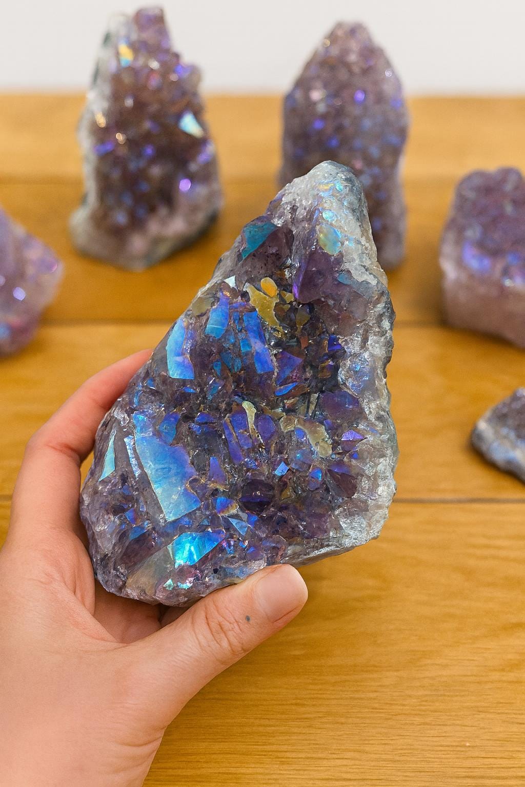 Aura Amethyst Clusters, Lavender Angel Aura Quartz, Natural Mined Cluster 394-937g